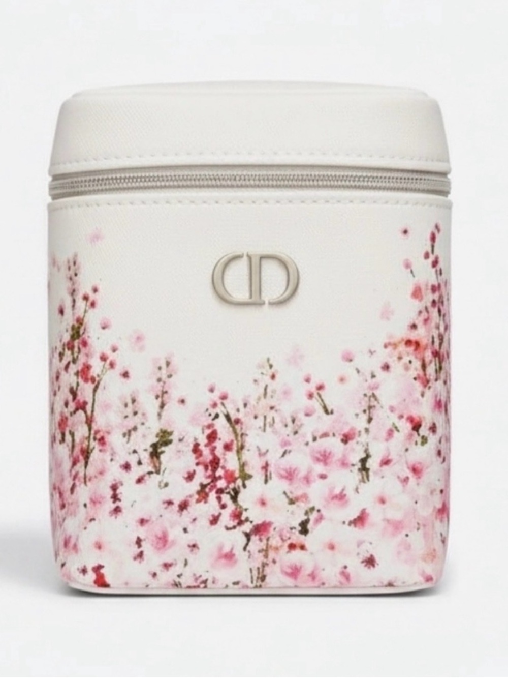 Dior Cream Cosmetic Case with Pink Floral Print - Picture 3 of 3